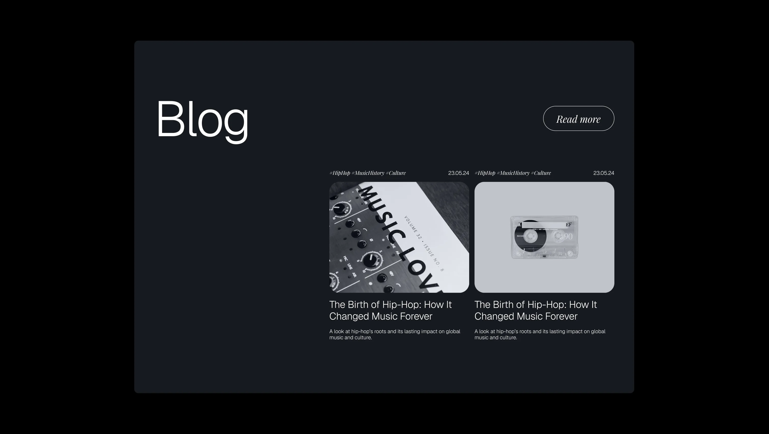Blog Grid with Hover Effects
