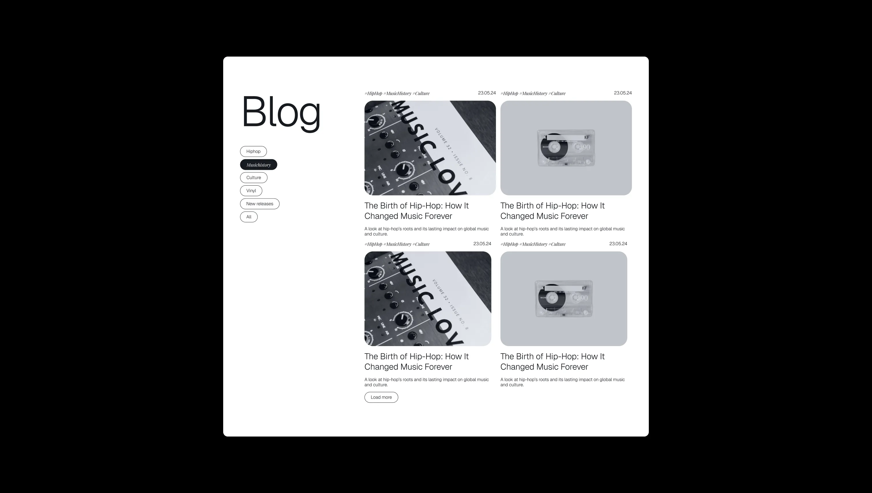 Blog Grid with Sidebar Filters
