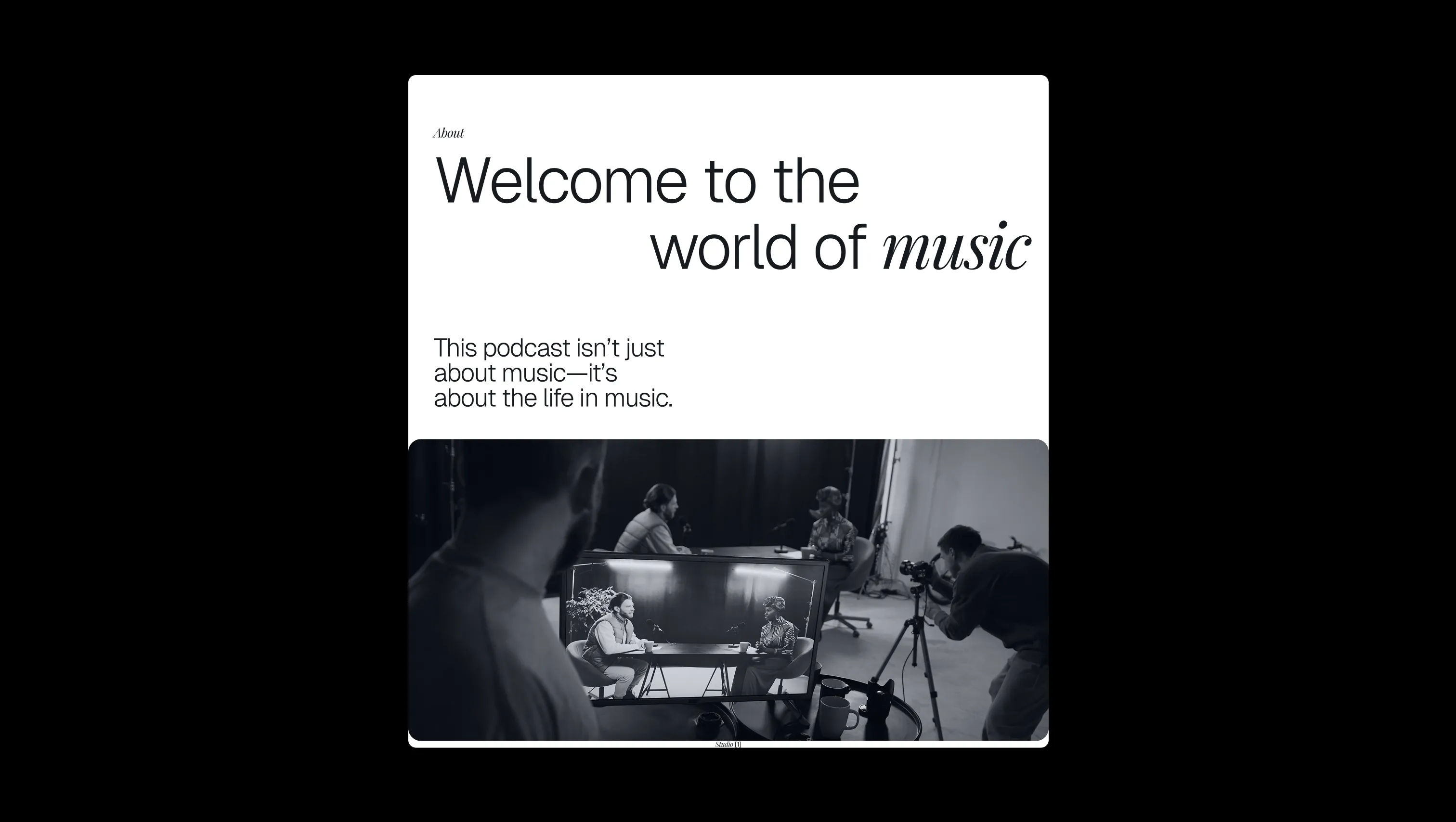 Music Podcast Hero with Video