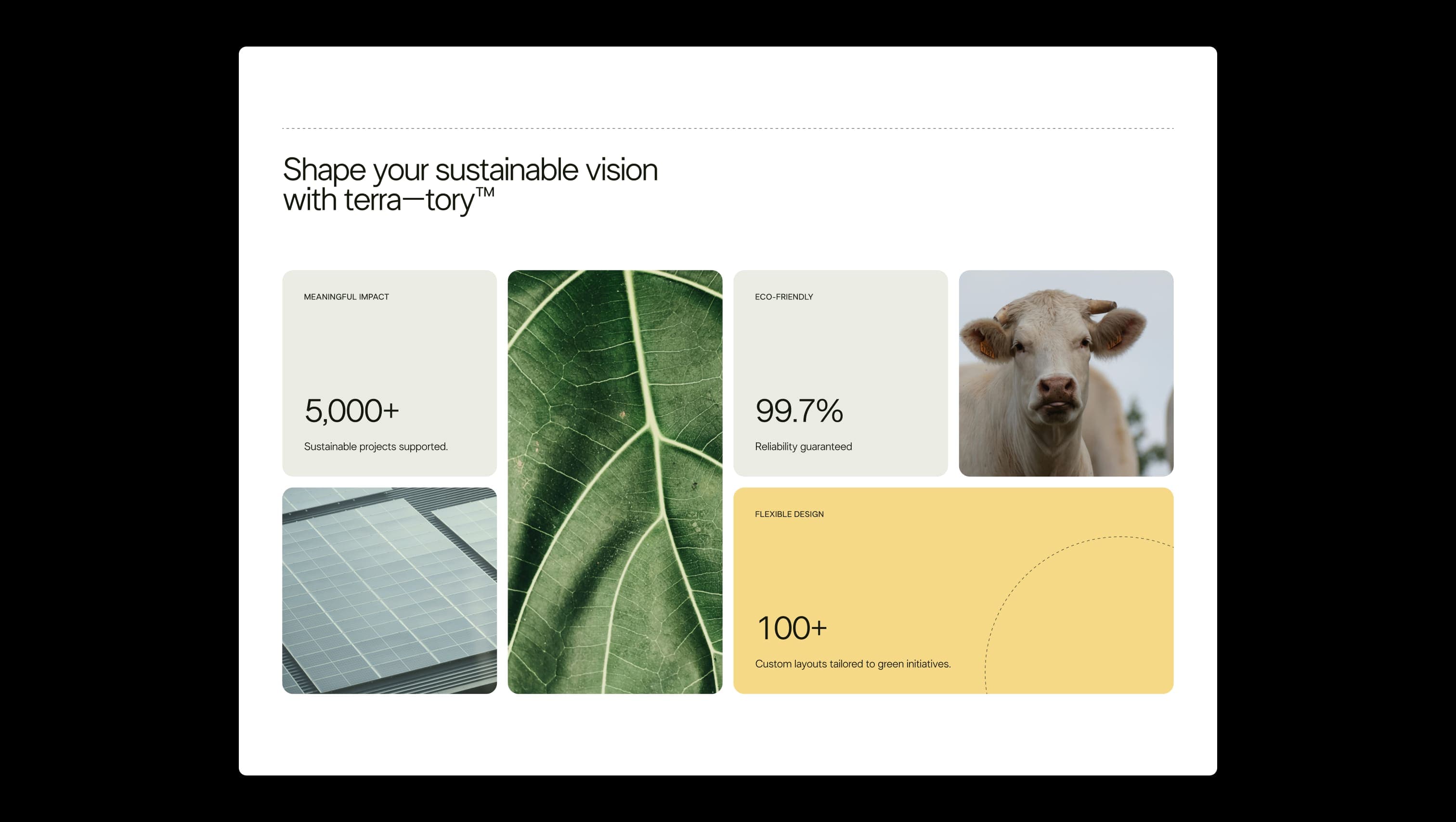 Sustainable Impact Bento Grid