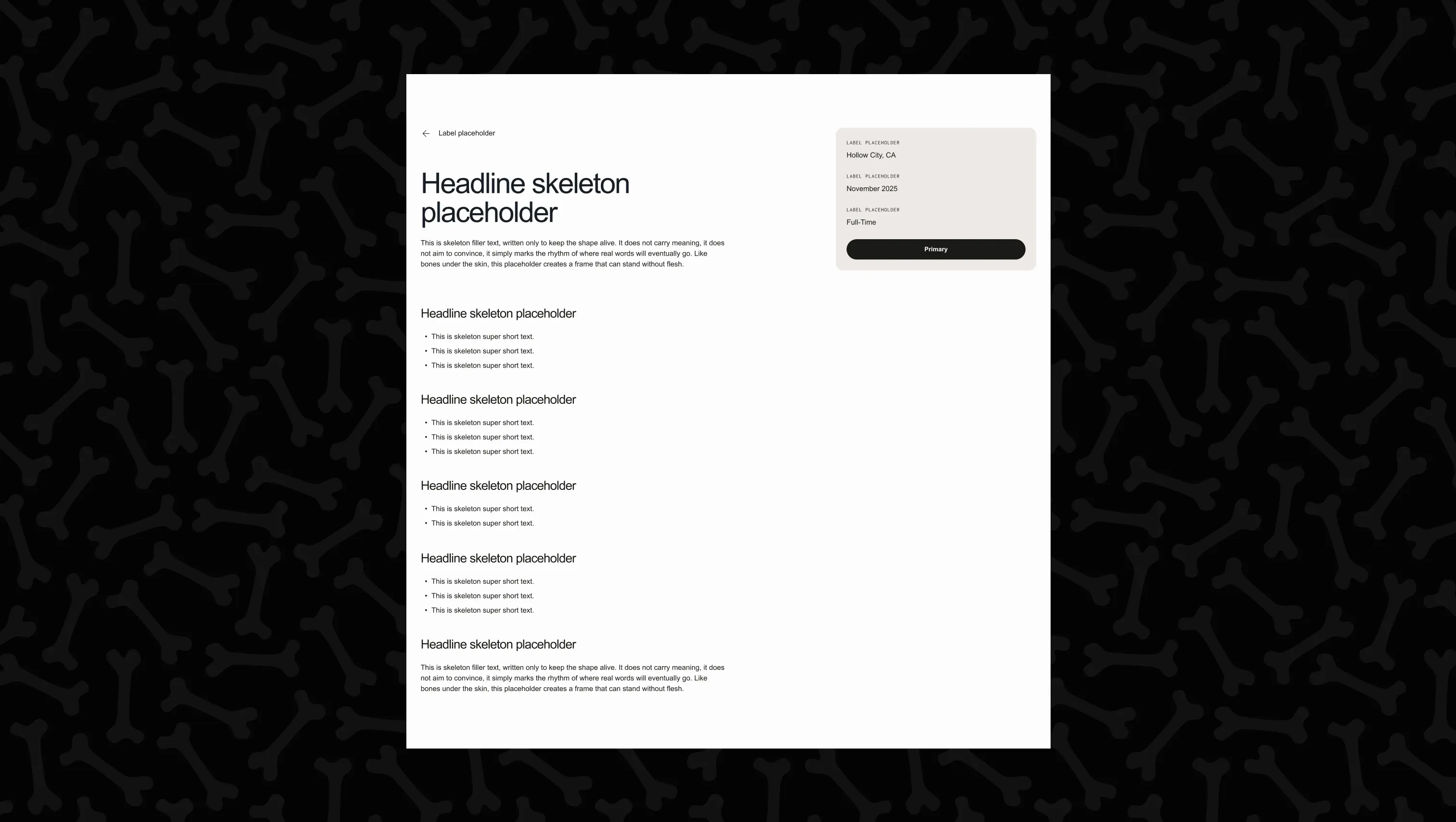 CMS Detail Page Layout