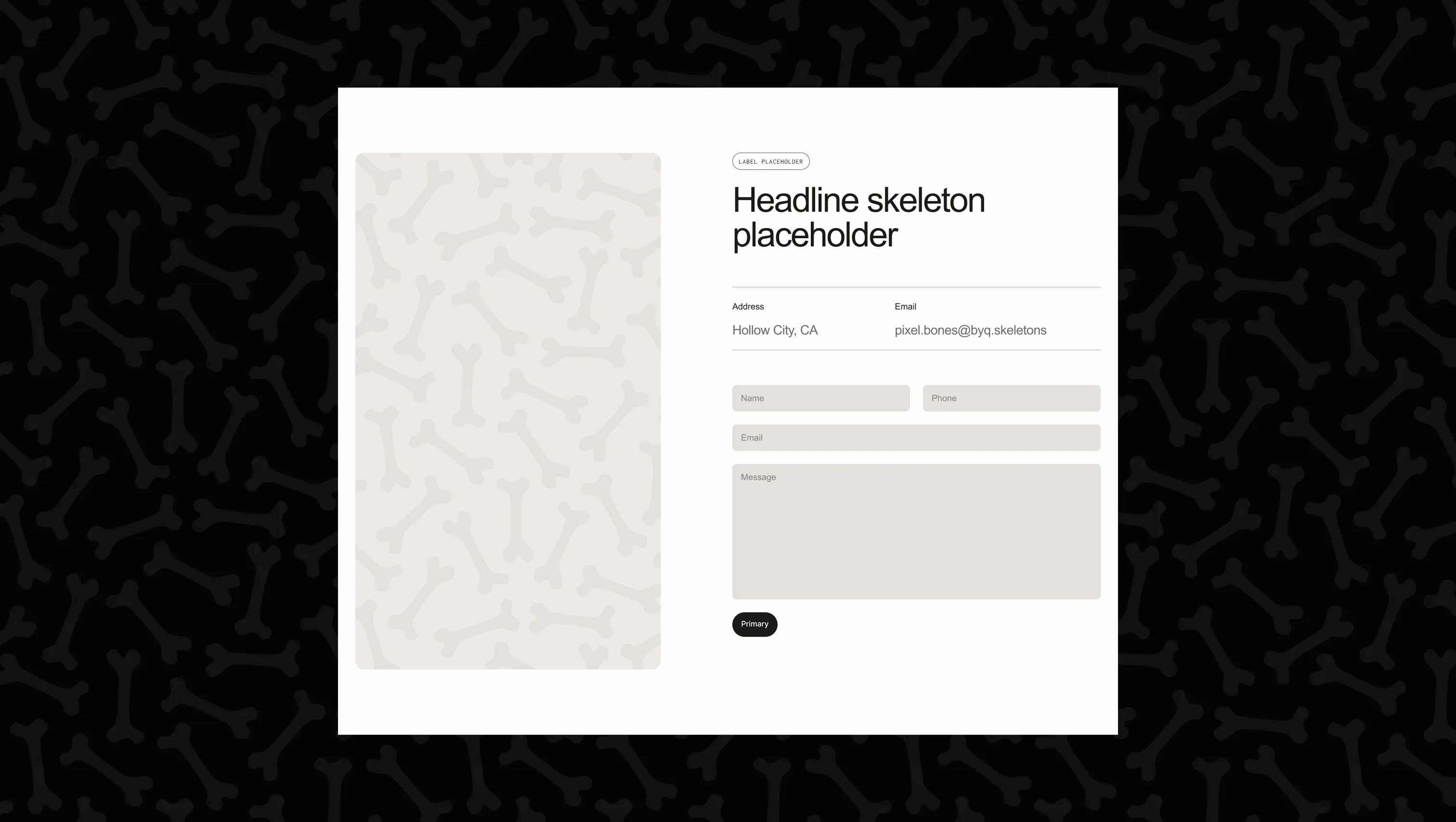Contact Form with Info Grid