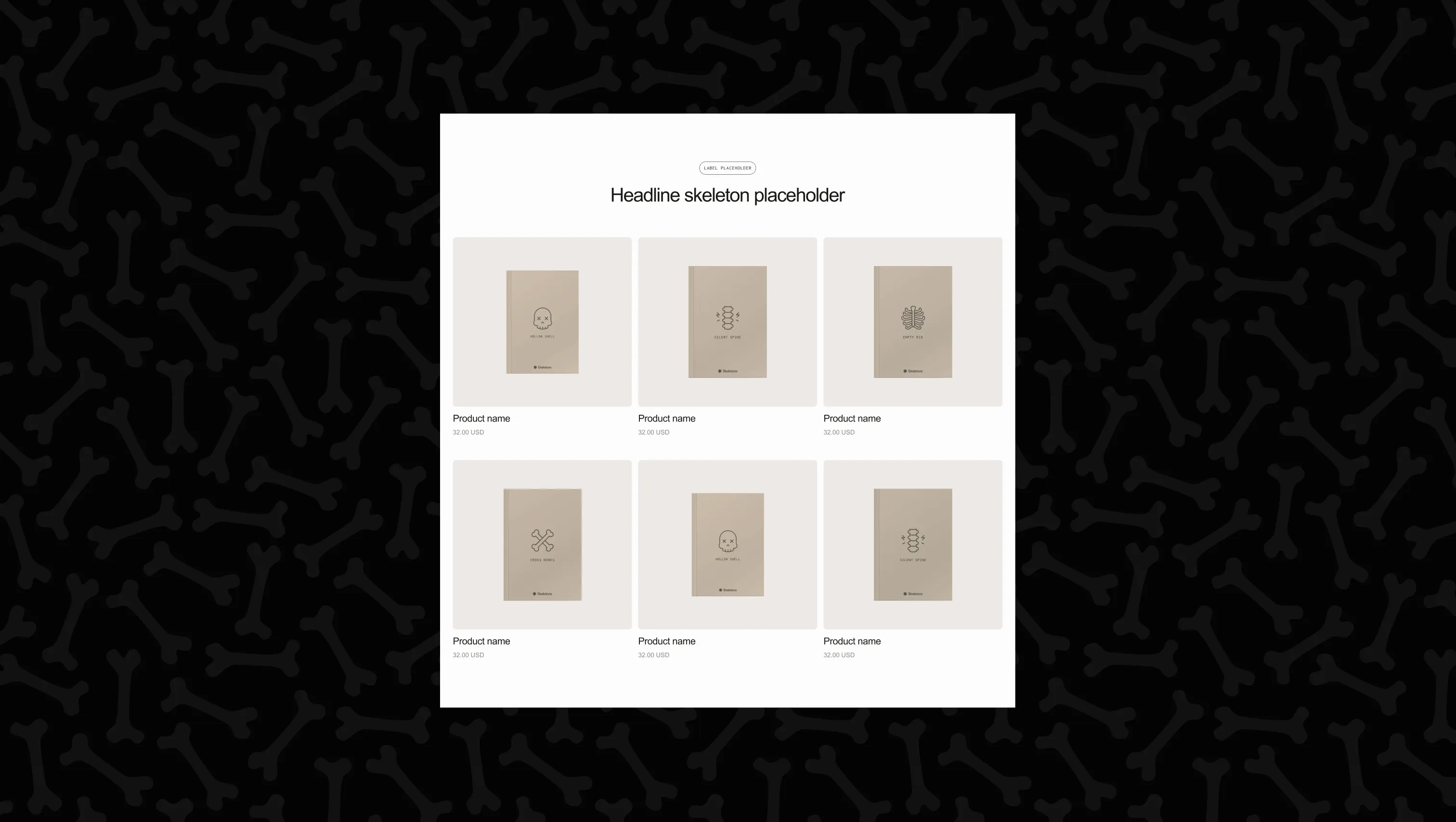 Product Grid Layout Wireframe