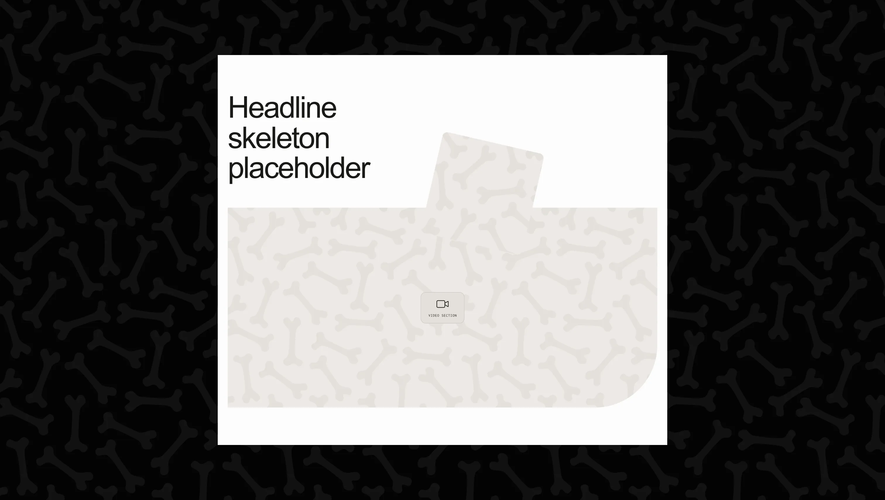 Video Background Hero Wireframe